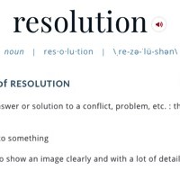Resolution: Demanding Too Much?